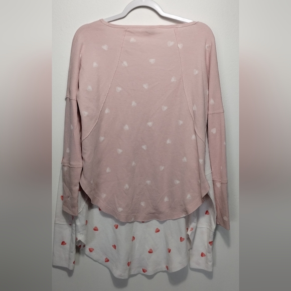 Lucky Brand Women's Long Sleeve ❤️ Shirts Bundle Size M Color Wht/Red -Pink/Wht - Picture 4 of 12